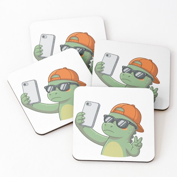 Item preview, Funny T-Rex Dinosaur Taking a Selfie - Cute Prehistoric Art designed and sold by KAISANart.