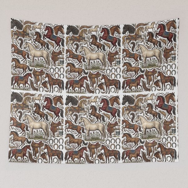 Item preview, Horses pattern designed and sold by snoWorkshop.
