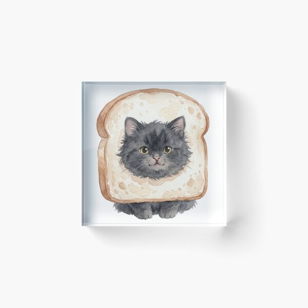 Item preview, Cute Watercolor Black Cat In Bread Inbread  designed and sold by StoriesInGrain.
