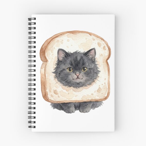 Item preview, Cute Watercolor Black Cat In Bread Inbread  designed and sold by StoriesInGrain.