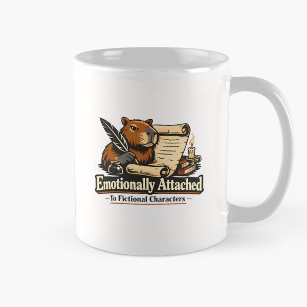Item preview, Funny Reader Capybara Emotionally Attached to Fictional Characters designed and sold by yanejoy.