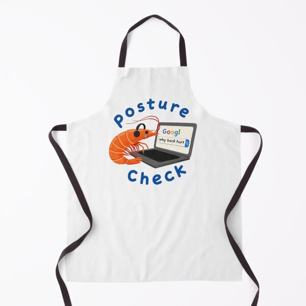 Item preview, Posture Check Why Back Hurt Shrimp Posture Meme designed and sold by CoquetteGoose.