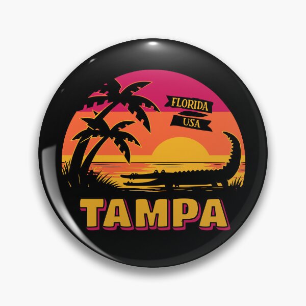 Item preview, Tampa Florida Alligator Sunset Retro Travel designed and sold by AntiqueImages.