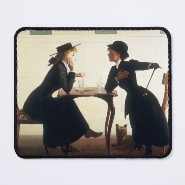 Item preview, Confides by Harry Watrous - Vintage Café Painting Elegant Women for Art Lovers designed and sold by RickE.