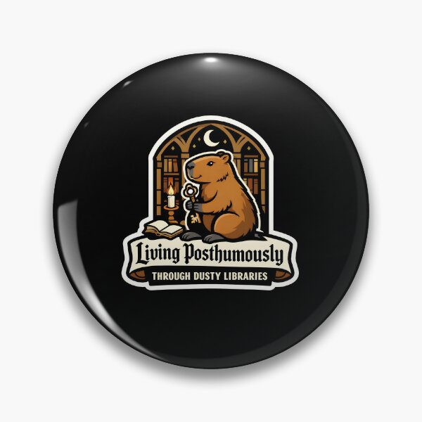 Item preview, Gothic Dark Academia Capybara Dusty Libraries  designed and sold by yanejoy.