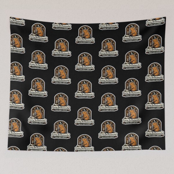 Item preview, Gothic Dark Academia Capybara Dusty Libraries  designed and sold by yanejoy.