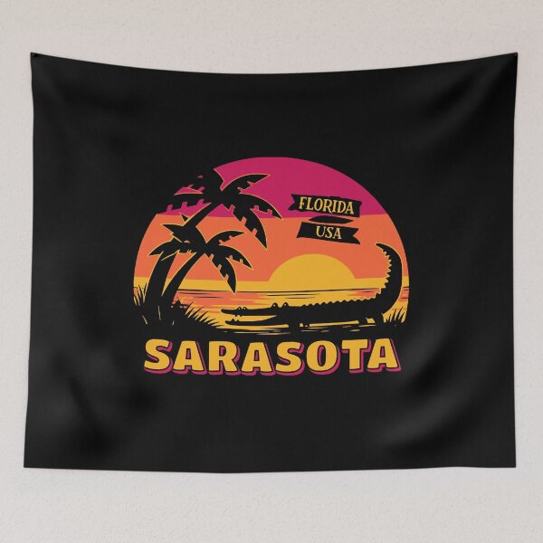 Item preview, Sarasota Florida Alligator Retro Sunset Vacation designed and sold by AntiqueImages.