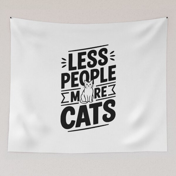 Item preview, Less People More Cats designed and sold by Frank Ring.