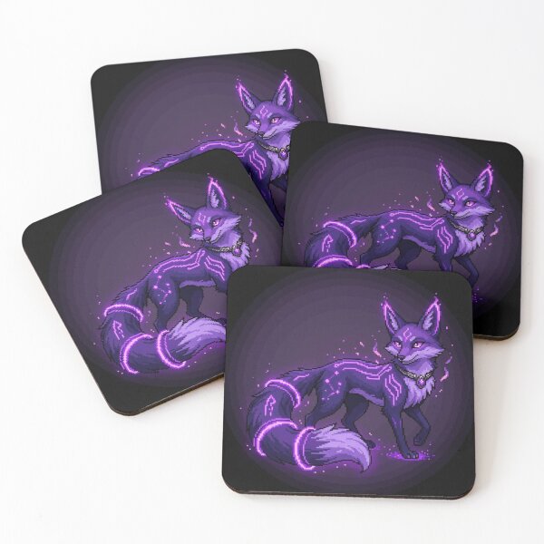 Item preview, Nightlumen – Neon Purple Fox Familiar designed and sold by PixelArcana.