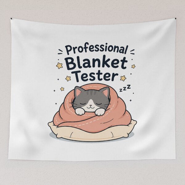 Item preview, Professional Blanket Tester Funny Cat Shirt designed and sold by Nawi32.