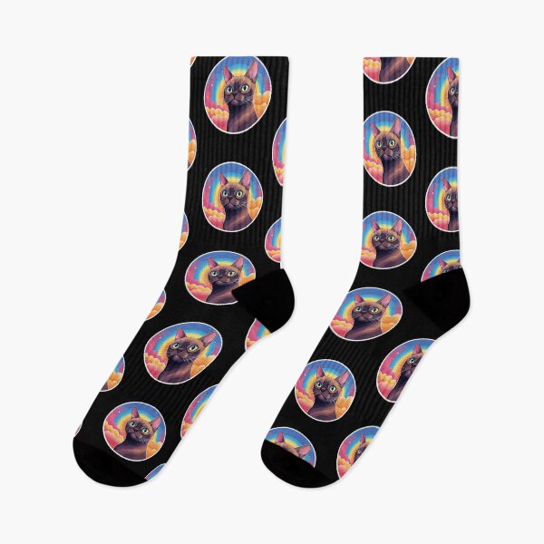 Item preview, Funny Burmese Cat Colorful Rainbow Cute Mom Dad Kids designed and sold by rafaeltto.