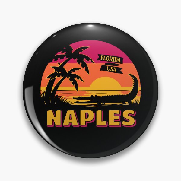 Item preview, Naples Florida Alligator Sunset Retro Travel designed and sold by AntiqueImages.