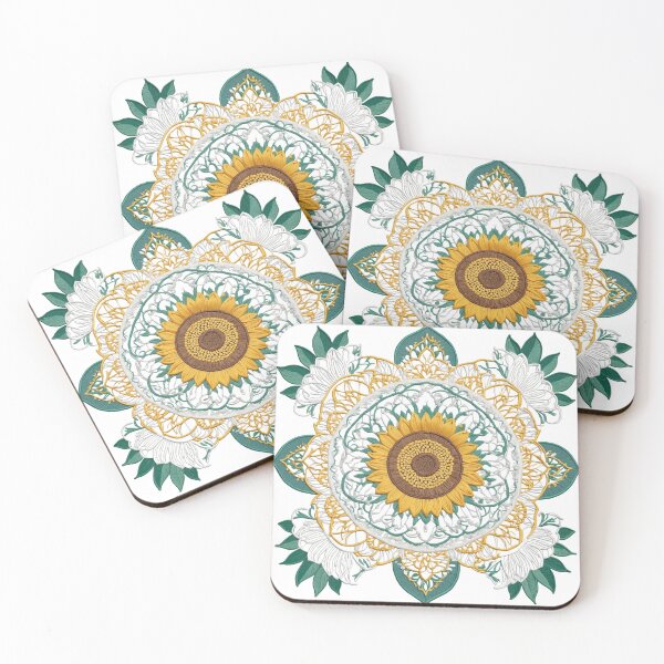 Item preview, Sunflower Folk Mandala Clipart Collection – Embroidery Style 10 designed and sold by PlayPlearnZone.