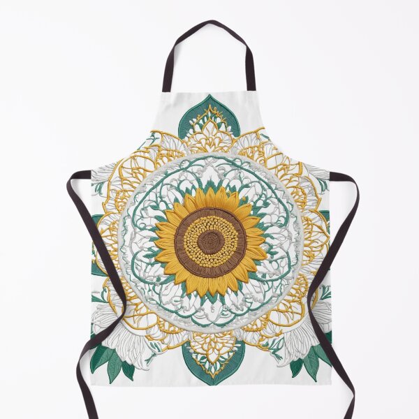 Item preview, Sunflower Folk Mandala Clipart Collection – Embroidery Style 10 designed and sold by PlayPlearnZone.