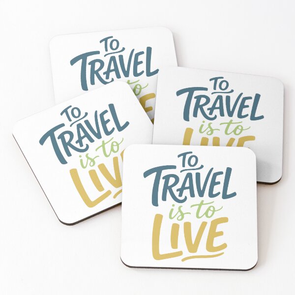 Item preview, To Travel Is To Live – Wanderlust Travel Quote Typography designed and sold by ArtsyExplorer.