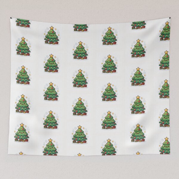 Item preview, Kawaii Christmas Tree Sticker Cute Holiday Festive Winter Sticker designed and sold by yanejoy.