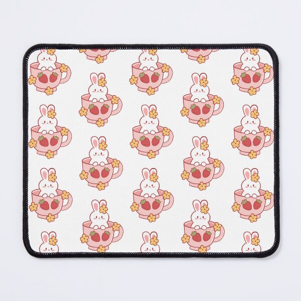 Item preview, Strawberry Bunny Teacup designed and sold by PlainMaddiShop.