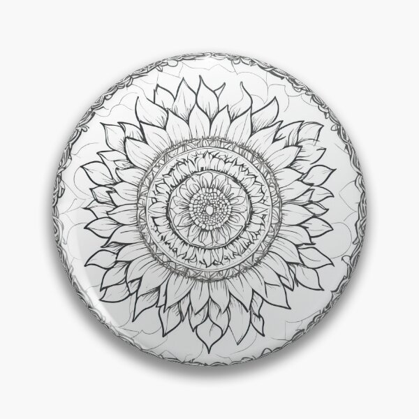 Item preview, Sunflower Folk Mandala Clipart Collection – Embroidery Style 15 designed and sold by PlayPlearnZone.