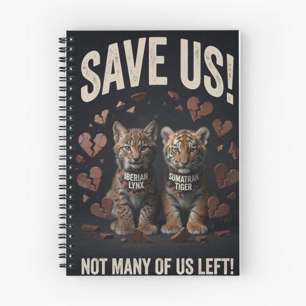 Item preview, Save the Iberian Lynx & Sumatran Tiger Cubs | Endangered Wildlife Conservation Plea designed and sold by Pioneer Spirit Market.