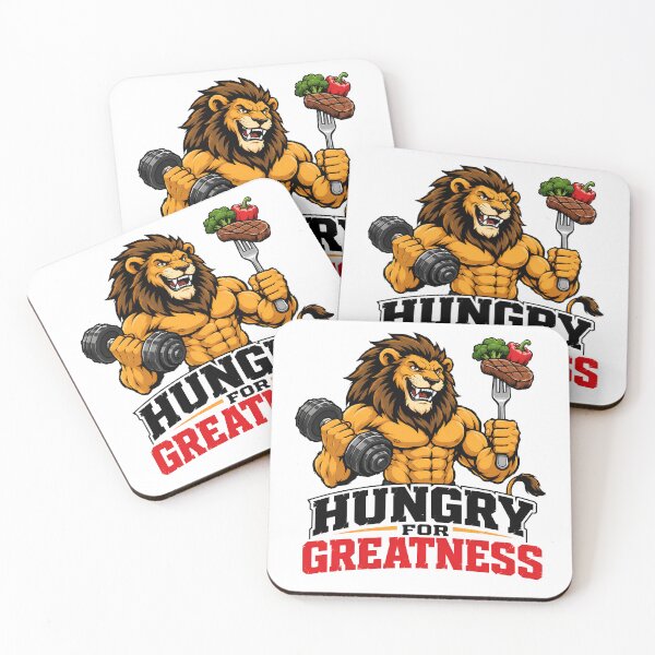 Item preview, Hungry For Greatness Lion Bodybuilding Gym Design designed and sold by Nuvoro Gifts.