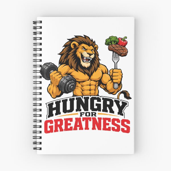 Item preview, Hungry For Greatness Lion Bodybuilding Gym Design designed and sold by Nuvoro Gifts.