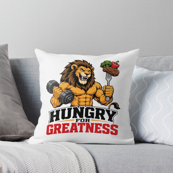 Item preview, Hungry For Greatness Lion Bodybuilding Gym Design designed and sold by Nuvoro Gifts.