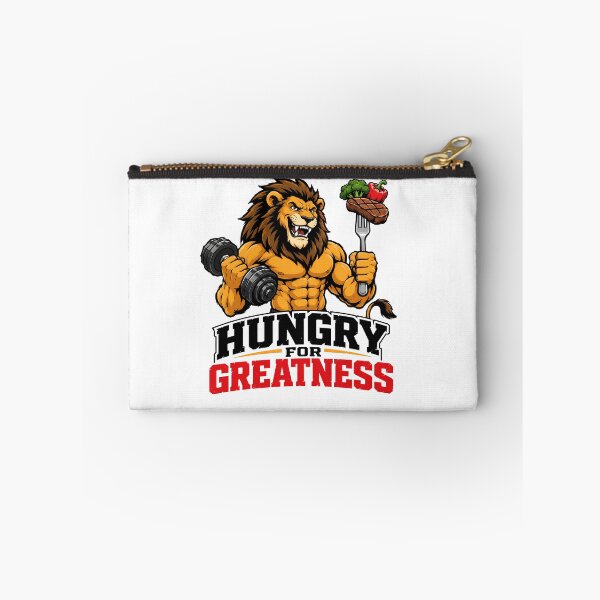 Item preview, Hungry For Greatness Lion Bodybuilding Gym Design designed and sold by Nuvoro Gifts.