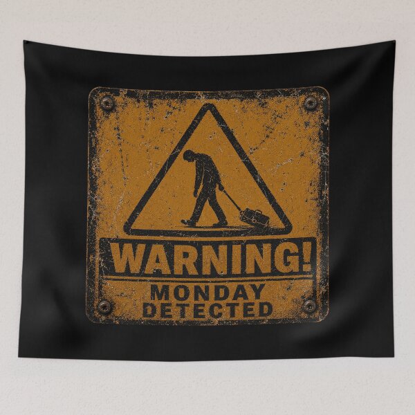 Item preview, SIGNS - Warning monday detected designed and sold by MetusArt.