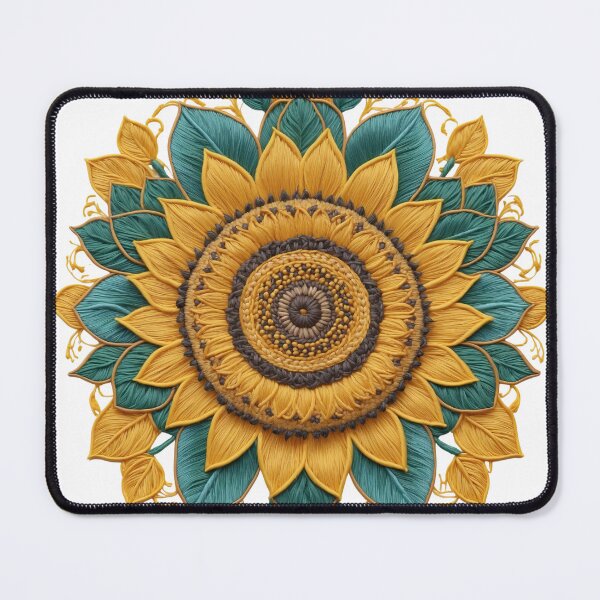 Item preview, Sunflower Folk Mandala Clipart Collection – Embroidery Style 2 designed and sold by PlayPlearnZone.