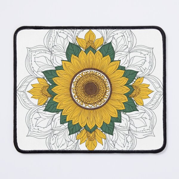 Item preview, Sunflower Folk Mandala Clipart Collection – Embroidery Style 3 designed and sold by PlayPlearnZone.