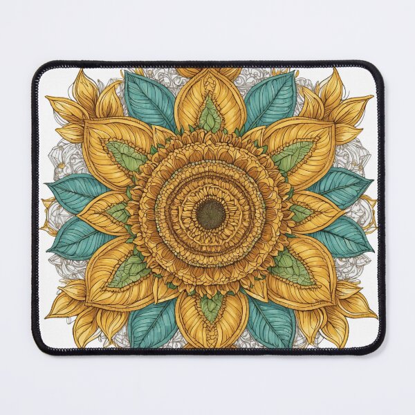 Item preview, Sunflower Folk Mandala Clipart Collection – Embroidery Style 4 designed and sold by PlayPlearnZone.