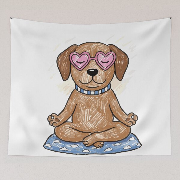 Item preview, Meditating Dog - Zen and Inner Peace designed and sold by KAISANart.