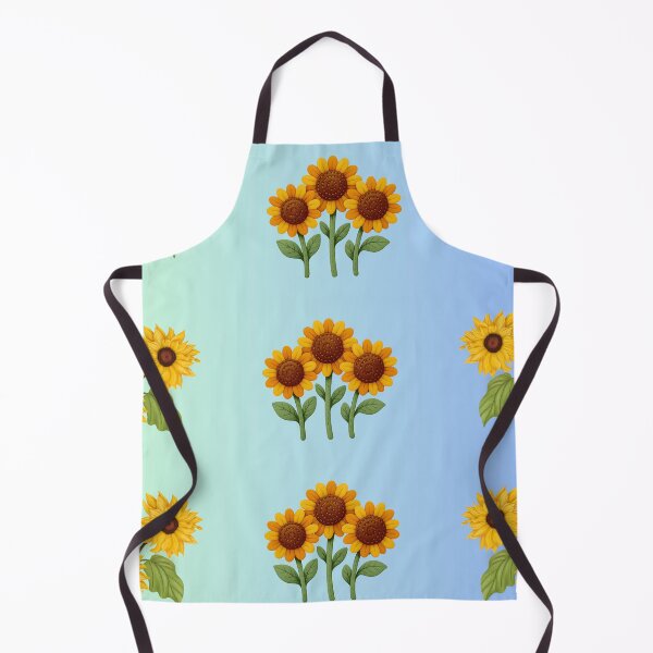 Item preview, Sunflower doodle botanical pattern designed and sold by Krishnacre8.
