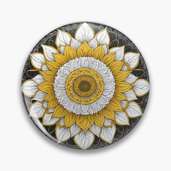 Item preview, Sunflower Folk Mandala Clipart Collection – Embroidery Style 5 designed and sold by PlayPlearnZone.