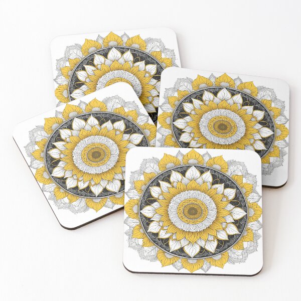 Item preview, Sunflower Folk Mandala Clipart Collection – Embroidery Style 5 designed and sold by PlayPlearnZone.