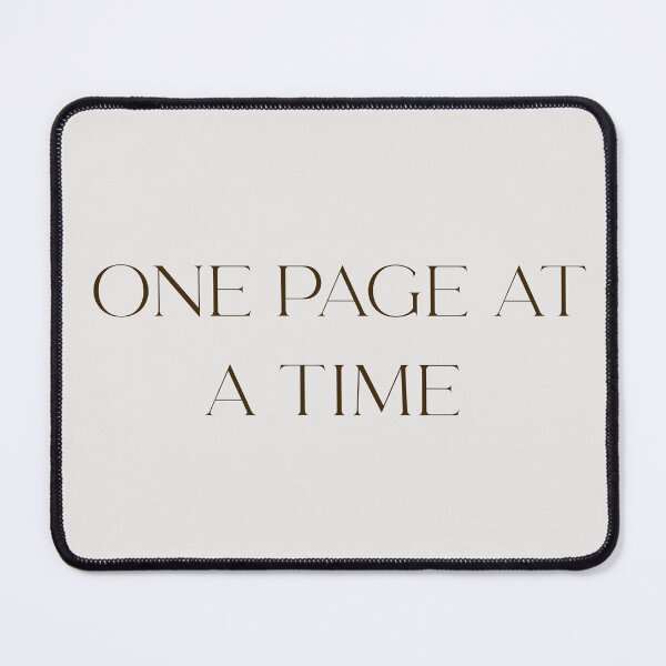 Item preview, One Page at a Time | Minimal Black Typography Motivational Design designed and sold by KleanGirlAesthetics.