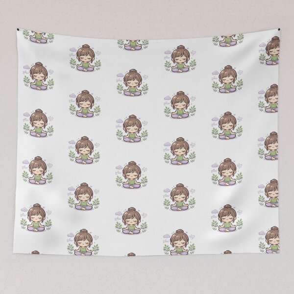 Item preview, Stretching & Yoga Daily Log Kawaii Wellness Planner Sticker designed and sold by yanejoy.