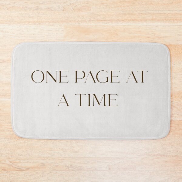 Item preview, One Page at a Time | Minimal Black Typography Motivational Design designed and sold by KleanGirlAesthetics.