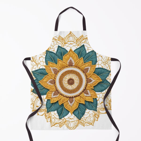 Item preview, Sunflower Folk Mandala Clipart Collection – Embroidery Style 20 designed and sold by PlayPlearnZone.