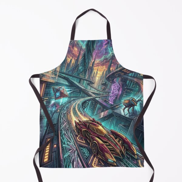 Item preview, Neon Cyberpunk Highway - Futuristic Sci-Fi Cityscape designed and sold by Dzblack.