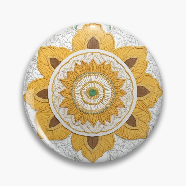 Item preview, Sunflower Folk Mandala Clipart Collection – Embroidery Style 19 designed and sold by PlayPlearnZone.