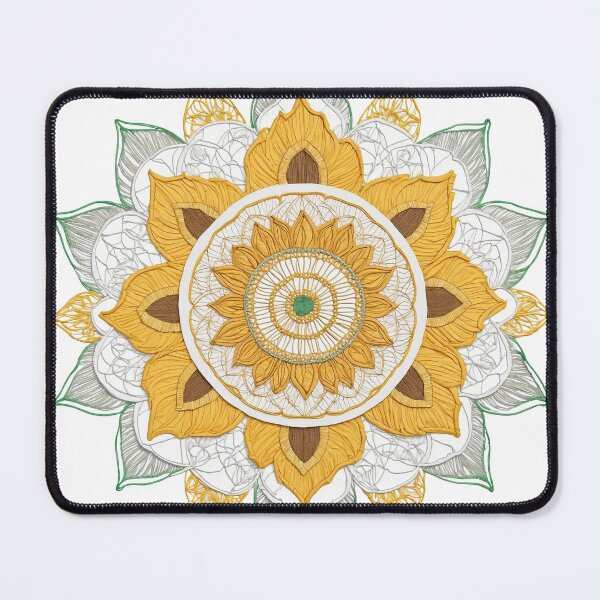 Item preview, Sunflower Folk Mandala Clipart Collection – Embroidery Style 19 designed and sold by PlayPlearnZone.