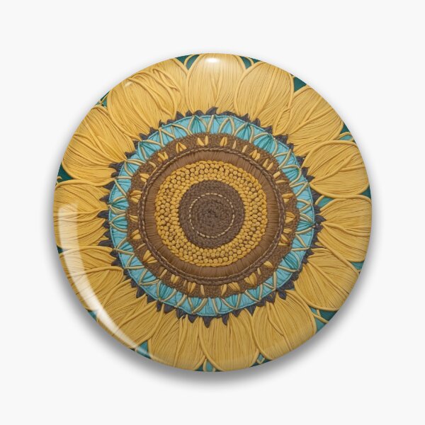 Item preview, Sunflower Folk Mandala Clipart Collection – Embroidery Style 18 designed and sold by PlayPlearnZone.