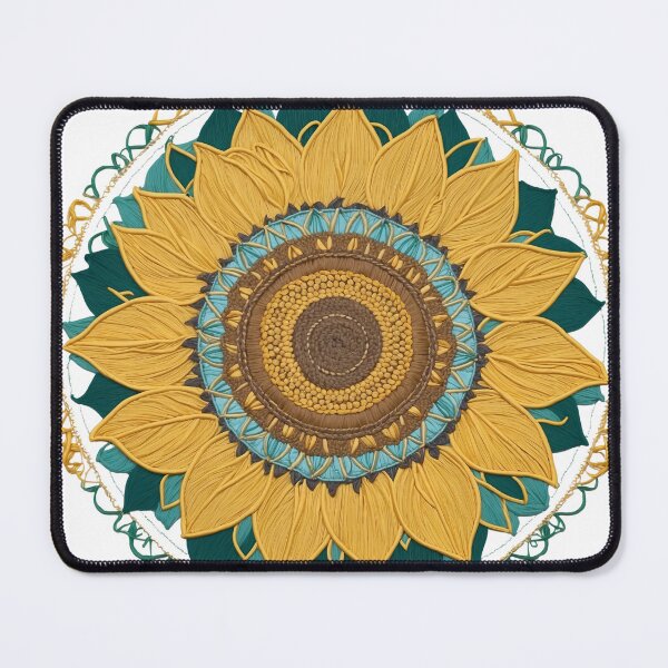 Item preview, Sunflower Folk Mandala Clipart Collection – Embroidery Style 18 designed and sold by PlayPlearnZone.