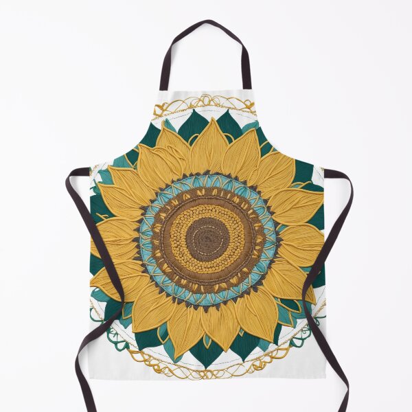Item preview, Sunflower Folk Mandala Clipart Collection – Embroidery Style 18 designed and sold by PlayPlearnZone.