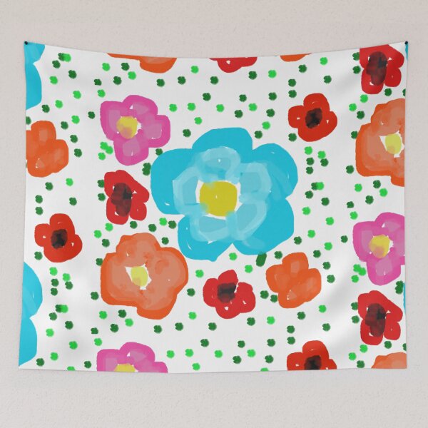 Item preview, Whimsical Childlike Floral Sketch on White Background designed and sold by BalkanBloom.