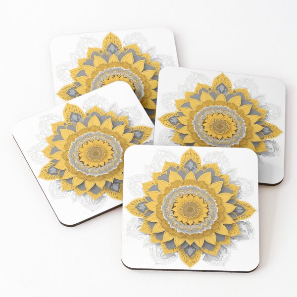 Aperçu de l'œuvre Sunflower Folk Mandala Clipart Collection – Embroidery Style 6 créée et vendue par PlayPlearnZone.