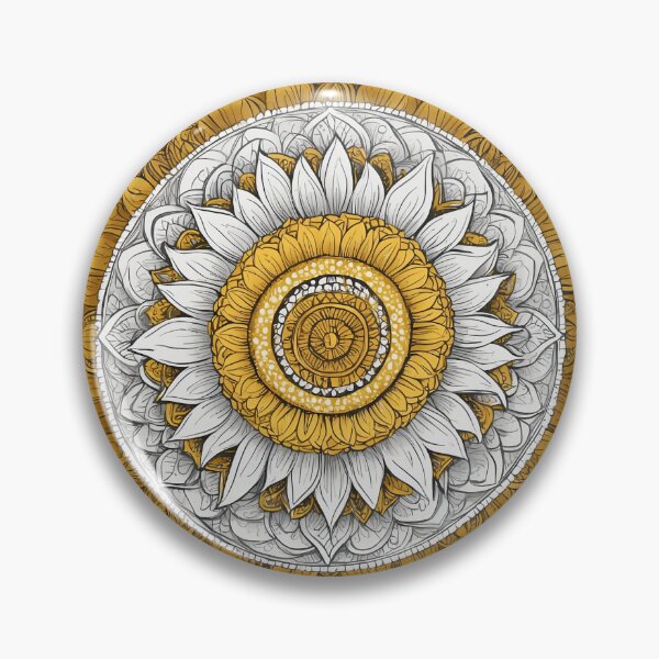 Item preview, Sunflower Folk Mandala Clipart Collection – Embroidery Style 7 designed and sold by PlayPlearnZone.