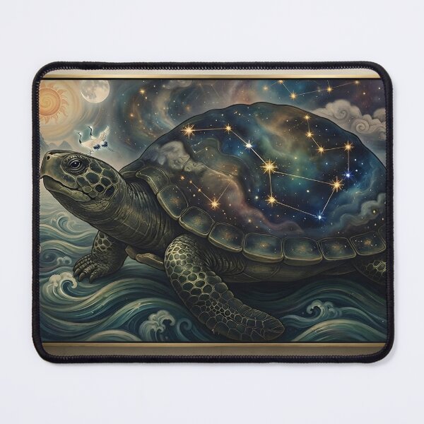 Item preview, Korean Wall Art – Celestial Turtle with the Big Dipper | Traditional Minhwa designed and sold by K-Tradition.