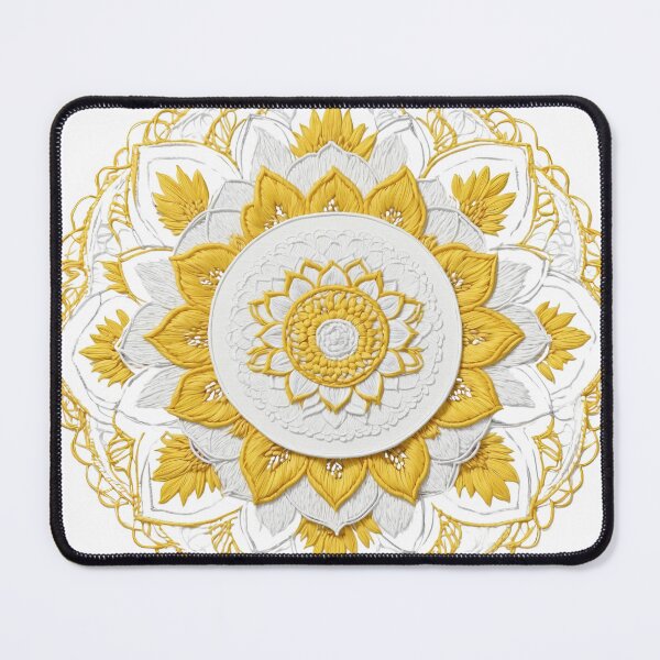 Item preview, Sunflower Folk Mandala Clipart Collection – Embroidery Style 9 designed and sold by PlayPlearnZone.